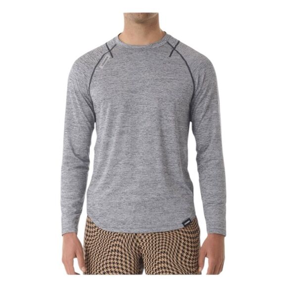 Legends Enzo Long Sleeve Performance Tee Tan Striped Wicking Crewneck XXL - Picture 3 of 11